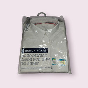 Boys' French Toast Short Sleeve Shirt, Size 5, White New